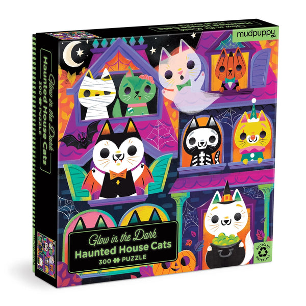 Haunted House Cats Glow in the Dark | 300 Piece Puzzle