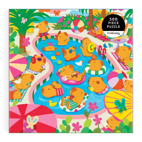 Capybara Pool Day 500pc Puzzle