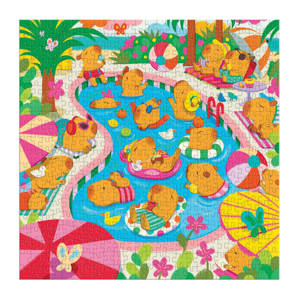 Capybara Pool Day 500pc Puzzle