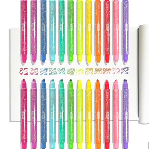 Make No Mistake! Sparkle Glittery Erasable Markers - Set of 12
