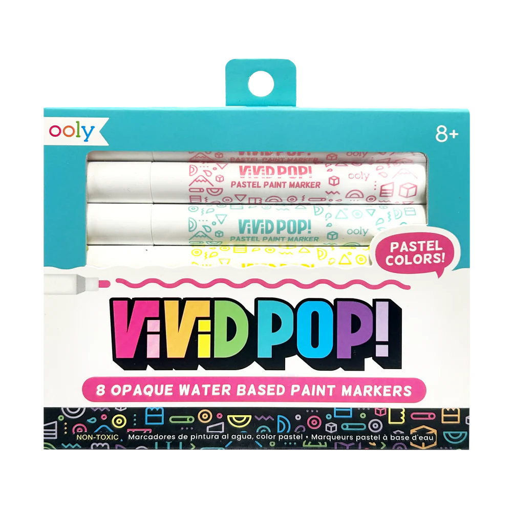 VividPop! - 8 Opaque Water Based Paint Markers - Pastel