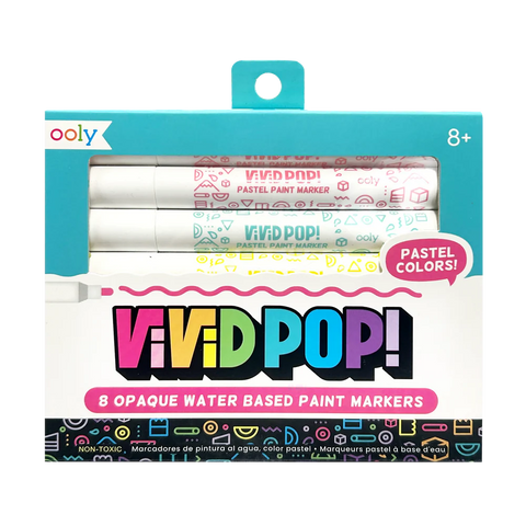VividPop! - 8 Opaque Water Based Paint Markers - Pastel