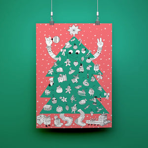 Giant Coloring Poster: Christmas Tree