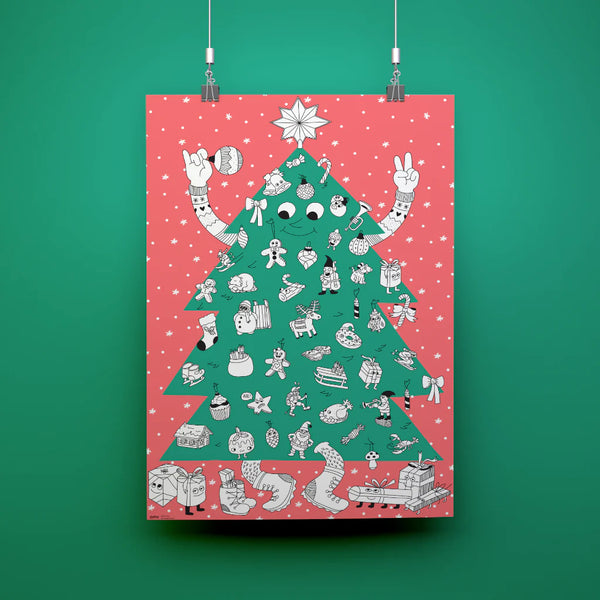 Giant Coloring Poster: Christmas Tree