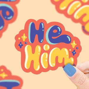 He/Him Pronouns Sticker