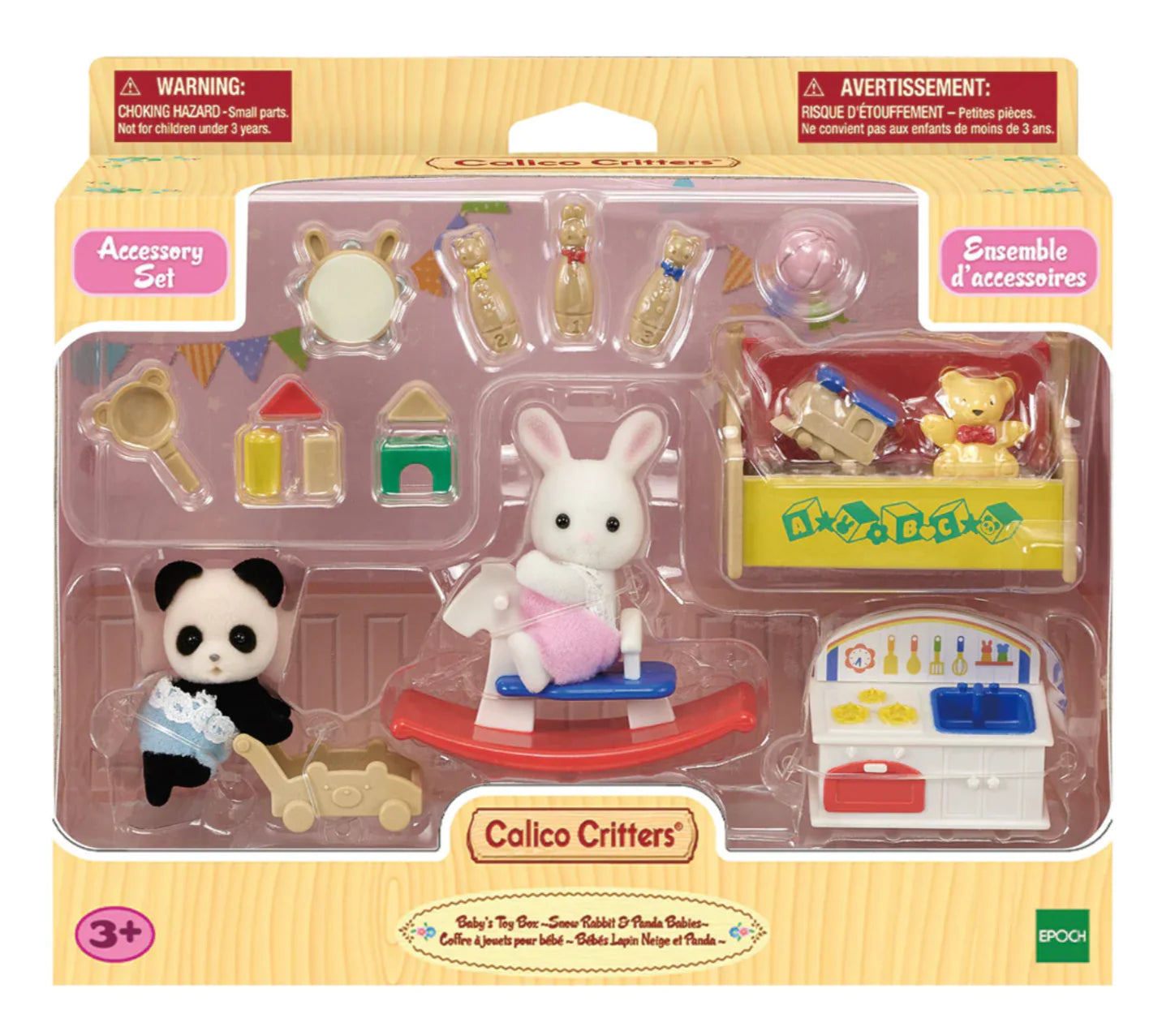 Baby's Toy Box w/ Snow Rabbit & Panda Babies
