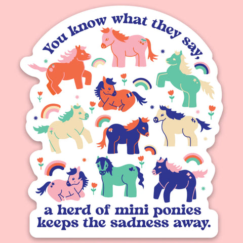 Herd of Mini Ponies Vinyl Sticker