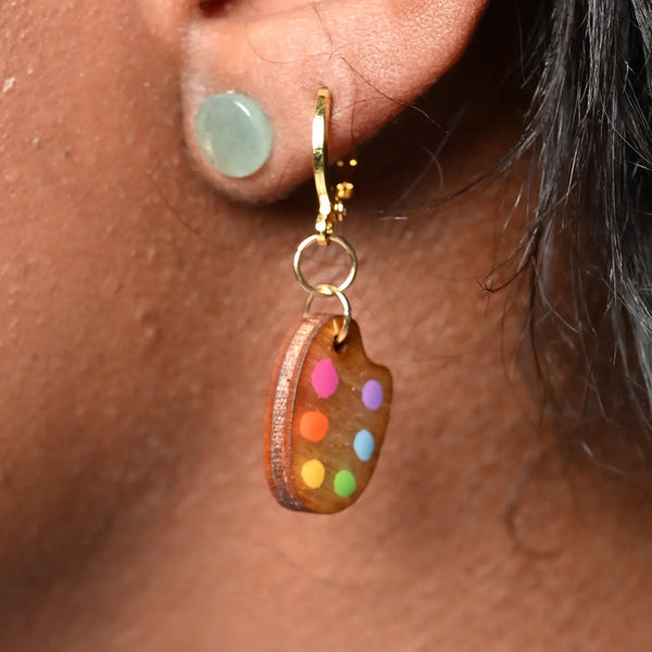 Mini Paint Palette Earrings