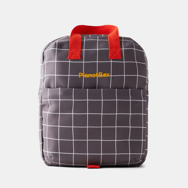 Lunch Tote Bag | Gull Grey Grid