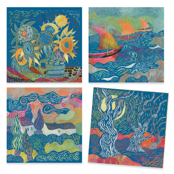 Inspired By Vincent Van Gogh Scratch Boards