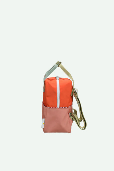 Backpack Small | Wonders | Colourblocking | Lifebuoy Orange + Coral Pink