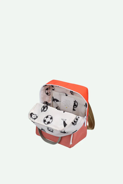 Backpack Small | Wonders | Colourblocking | Lifebuoy Orange + Coral Pink