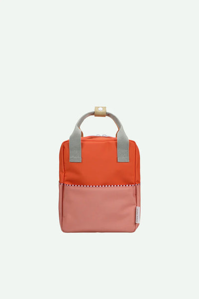 Backpack Small | Wonders | Colourblocking | Lifebuoy Orange + Coral Pink