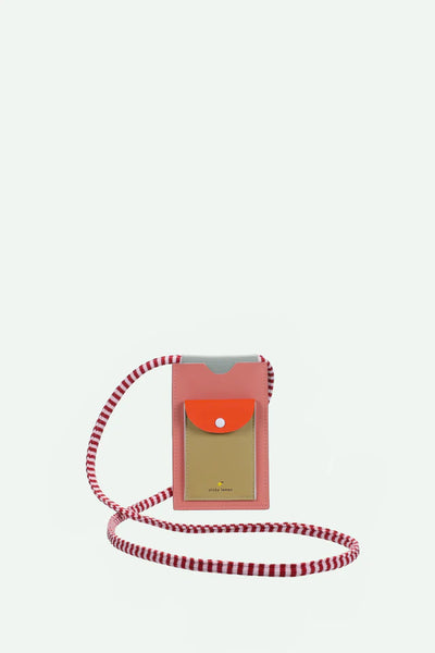 Phone Pouch | Wonders | Coral Pink + Reed Green