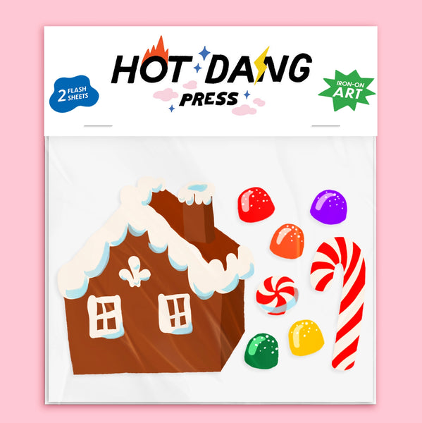 DIY Gingerbread House Iron-On Art