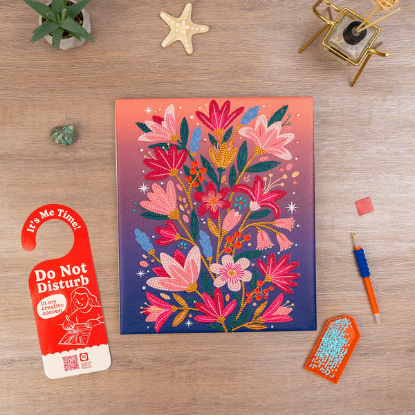 PixelPop Diamond Art Canvas Kit | Twilight Petals