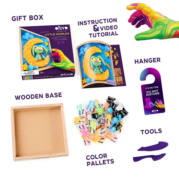 Little Worlds Okto Sensory Art | Bunny Moon