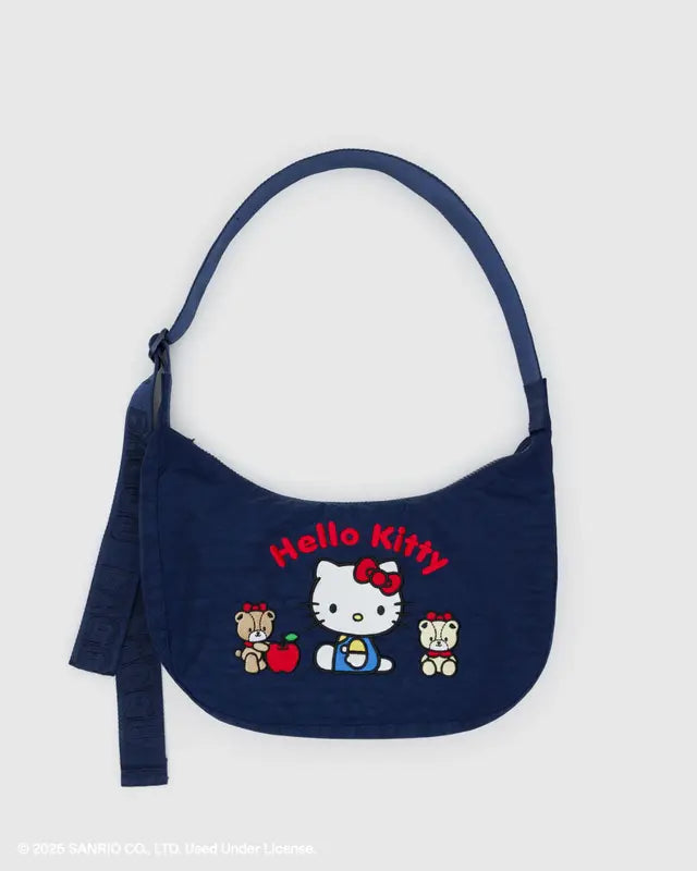Medium Nylon Crescent Bag | Hello Kitty and Teddy