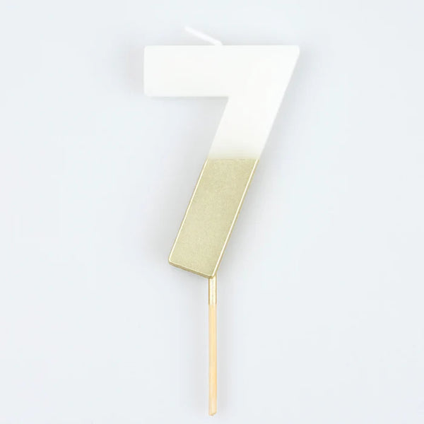 Gold Dipped Number Candles