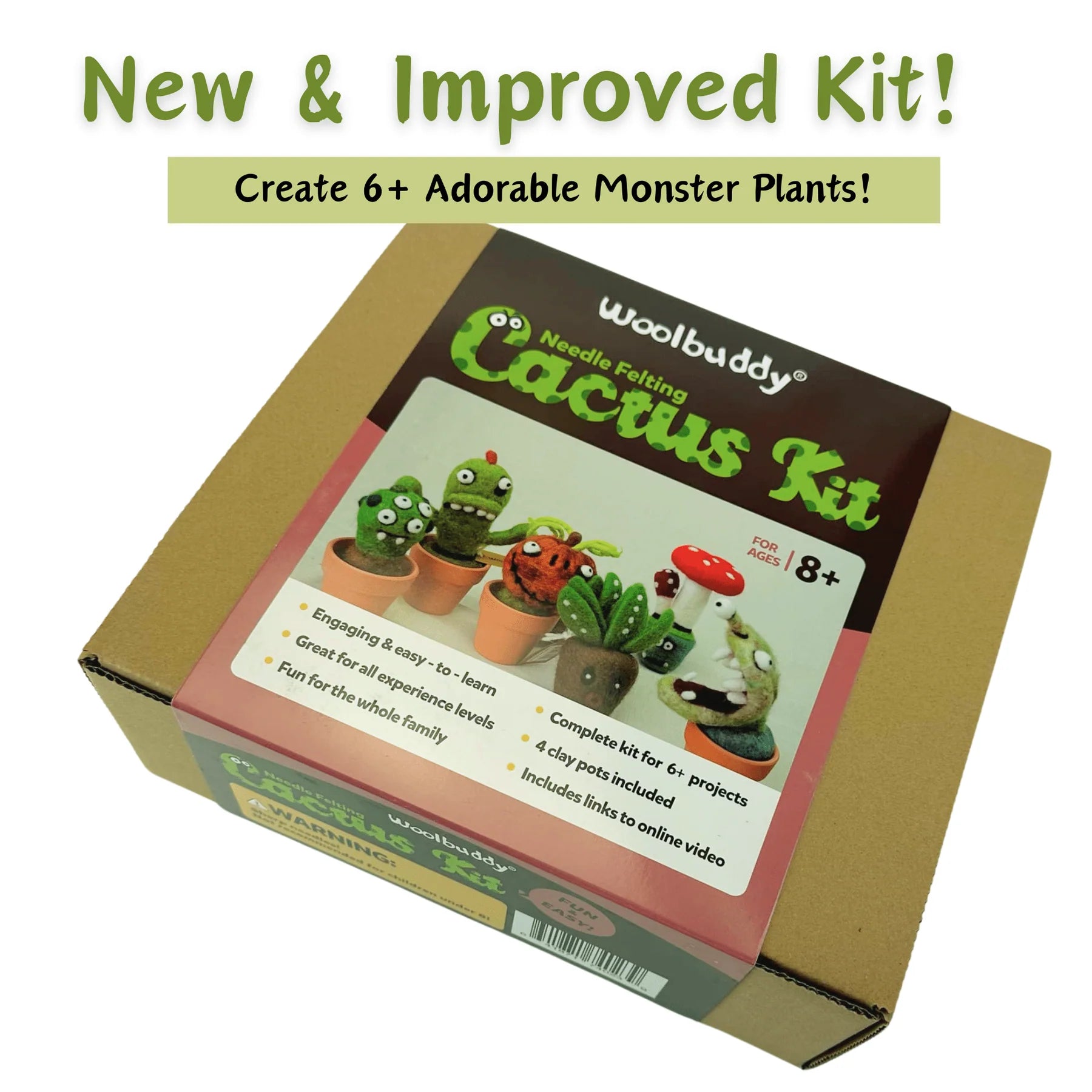 Needle Felting Kit | Monster Cactus