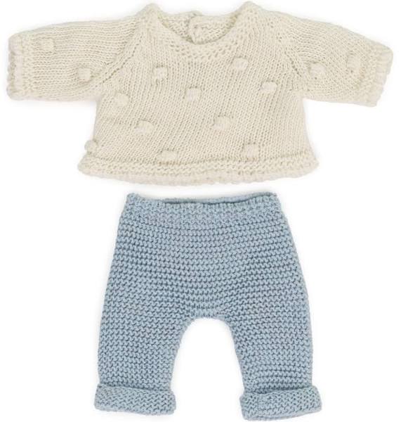 Newborn Doll Knitted Outfit | Sweater & Trousers | 8 1/4"