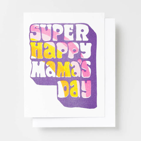 Super Happy Mama's Day - Risograph Card