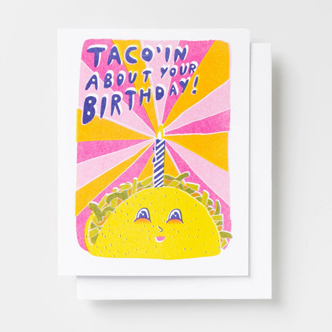 Taco Birthday - Risograph Card