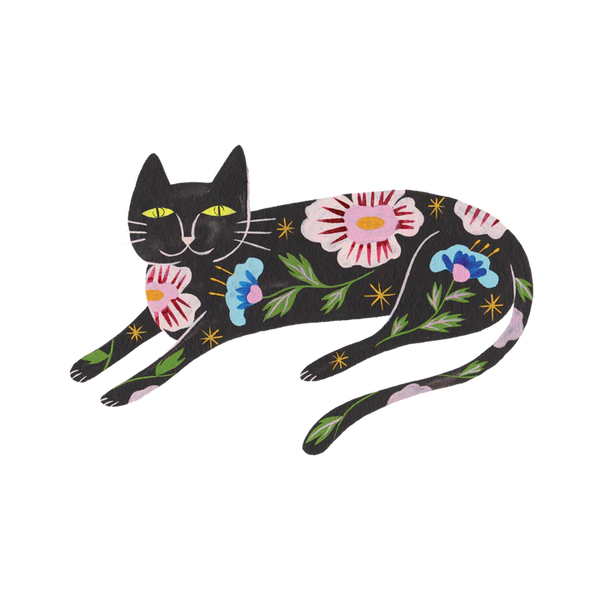 Flower Cat - Pair of Tattoos