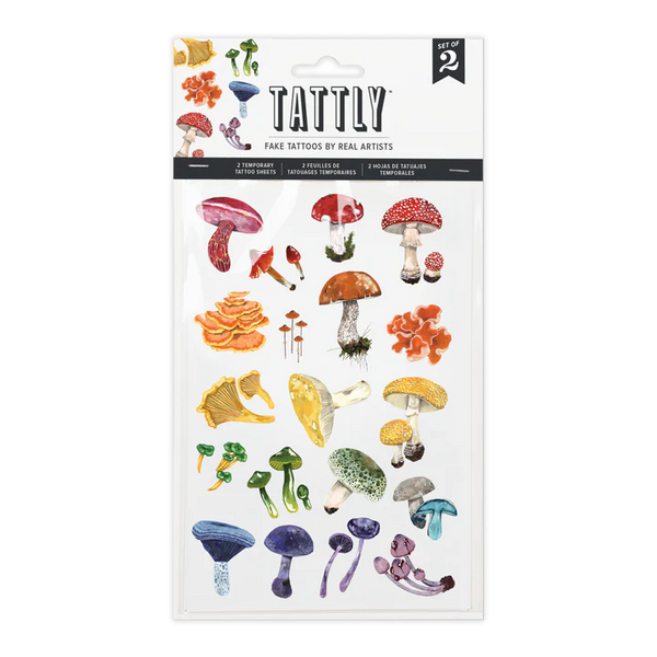 Colorful Mushroom Tattoo Sheets