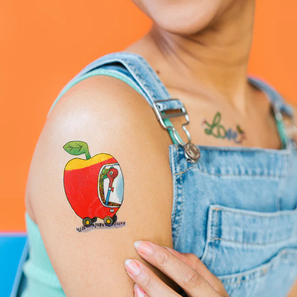 Lowly Apple Car - Pair of Tattoos