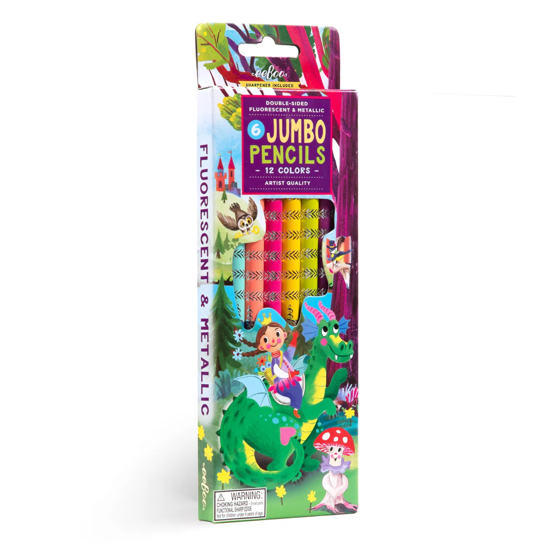 6 Jumbo Pencils - 12 Colors