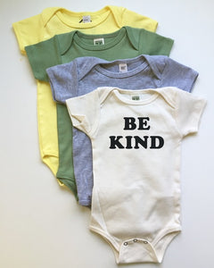 Be Kind Baby Onesie/Natural White