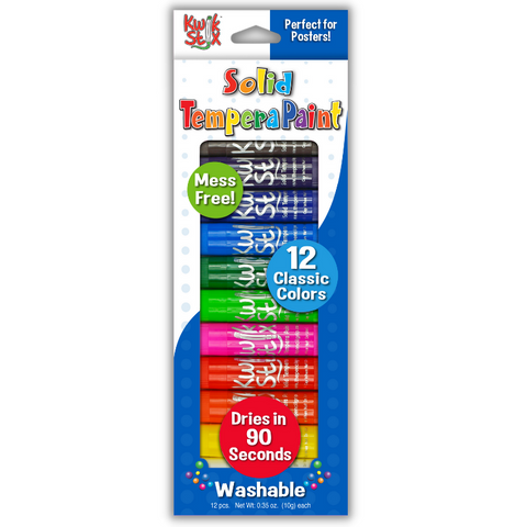 Solid Tempera Paint Sticks (Multiple Colors)