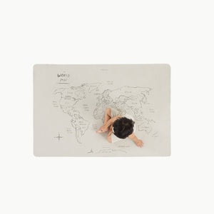 World Map Mini+ Vegan Leather Mat